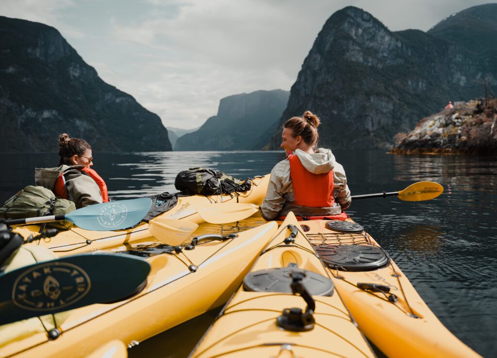 4 kayaks in Nærøyfjord